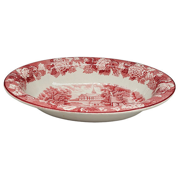 Enoch Wood's English Scenery Wood and Sons Pink Countryside Vegetable Bowl 7 in - Picture 1 of 10